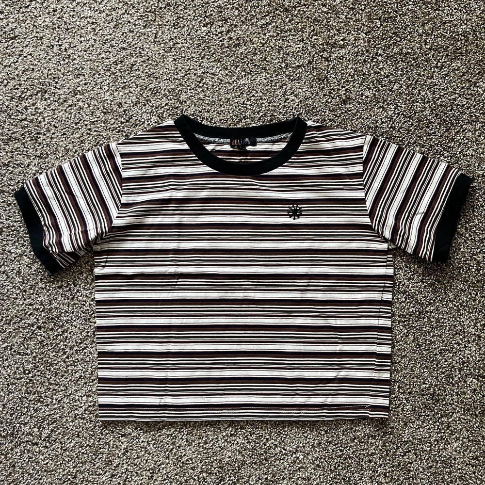 Crop Striped Baby Tee